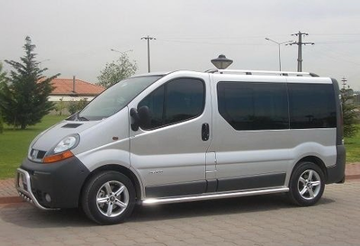 Боковые пороги подножки труба на SWB Opel Vivaro 01-14 d60х1,6мм Опель Виваро ST5833