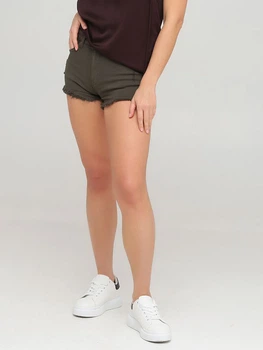 Шорты джинсовые женские H&M 0603584 32 Хаки (KAY2000001301609)