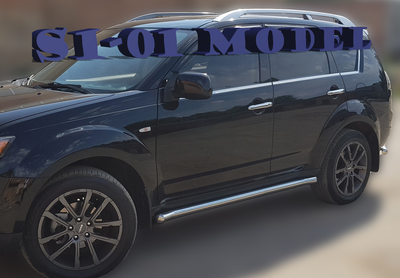 Боковые пороги подножки труба на MITSUBISHI OUTLANDER 06-07 d60х1,6мм Митсубиси Аутлендер ST5628