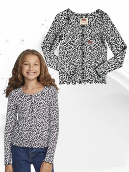 Лонгслив Levi’s М 10-12 лет 128-140 см Черно-белый