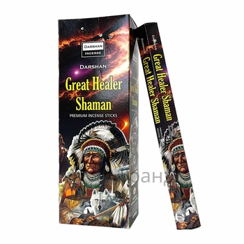 Набор благовоний Great Healer Shaman Шаман великий целитель Darshan 6 шестигранников Аромапалочки 35907K