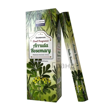 Набор благовоний Arruda Rosemary Рута и Розмарин Darshan 6 шестигранников Аромапалочки 35893K