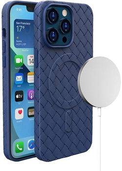 Панель Hurtel MagSafe Woven Case для Apple iPhone 15 Navy Blue (9145576281260)