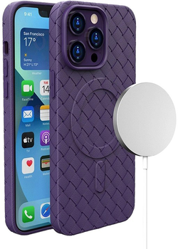 Панель Hurtel MagSafe Woven Case для Apple iPhone 15 Pro Purple (9145576281338)