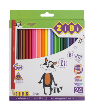 Кольорові олівці, 24 кольорів, KIDS Line ZB.2416