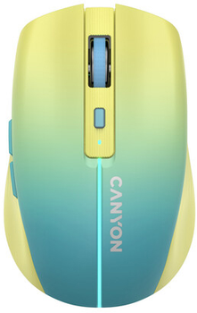 Мышь Canyon MW-44 LED Rechargeable Wireless/Bluetooth Yellow Blue (CNS-CMSW44UA)