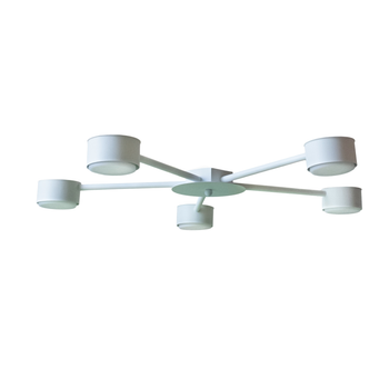 Стельова люстра MSK Electric Copter на п'ять круглих плафона під лампи GX53 NL 8040-5 WH білий