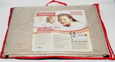 Электропростынь теплая простыня с подогревом Yasam 120х160 см Байка Бежевый