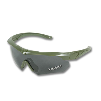 Тактические очки Polarized uv400 C5 с 3 линзами и Хаки оправа