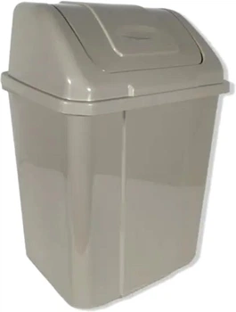 Відро для сміття Plastic's Craft з поворотною кришкою 18 л Капучино (2000182433939)
