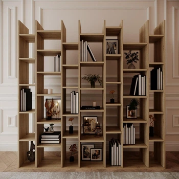Комнатная перегородка Индастриал , книжный стелаж Дуб Сонома 1800х1800х290 мм (арт. S1800-004)