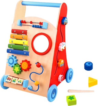 Chodzik Tooky Toy Wooden Activity Puzzle Toy Baby Walker (6970090046148)