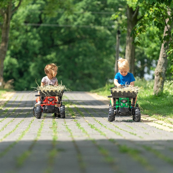 Gokart na pedały Berg Supercharger z przyczepą i ruchomą łyżką Czerwony (3016202030131)