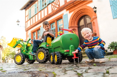 Gokart na pedały Berg Rolly Farmtra John Deere z łyżką Zielony (4006485710027)