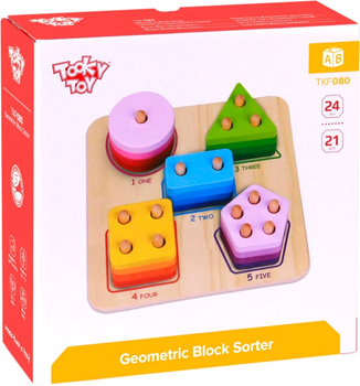 Sorter Tooky Toy Nauka kształtów i liczenia (69700900467350