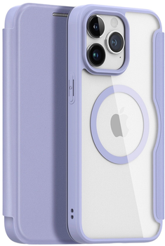 Etui z klapką Dux Ducis Skin X Pro do iPhone 15 Pro z MagSafe Purple (6934913025253)