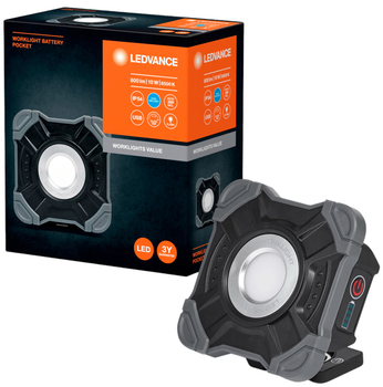Прожектор LEDVANCE WORKLIGHT BATTERY 10W 1000Lm 6500K IP54 с аккумулятором (4058075831117)