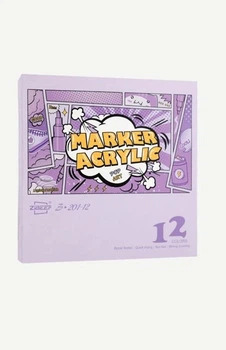 Маркеры акриловые 12цвет Home WW00907