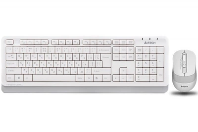 Комплект клавиатура+мышка A4Tech FG1010 (White) Fstyler, беспроводной, USB, белый+серый