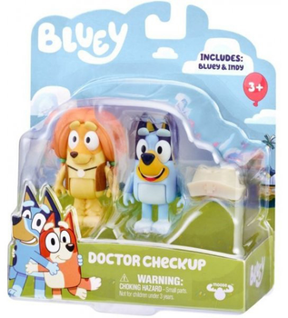 Zestaw Moose Bluey Wizyta u Lekarza 2 figurki Bluey + Indy 6.4 cm (0630996130469)