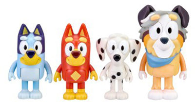 Набір фігурок Moose Bluey School Pack 4 фігурки Bluey + Rusty + Chloe + Calypso 6.4 см (0630996130520)