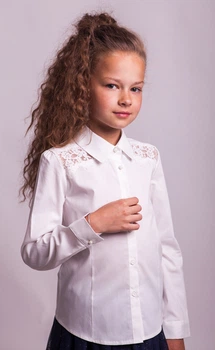 Блузка "Світ блуз" мод. 8021 р.140 в молочному кольорі (1014326580)