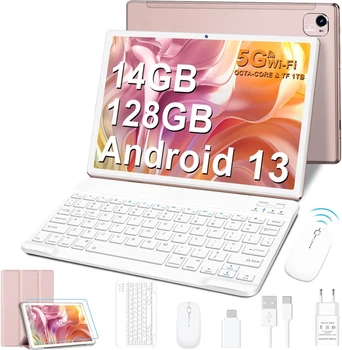 Планшет 10.1" Facetel Q10 14/128Gb Android 13 8000 mAh Wi-Fi Rose Gold + чохол