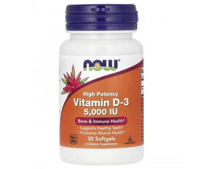 Вітамін Д3 NOW Vitamin D-3 5000 IU 30 гел капс(45443521)