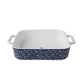 Форма для запікання порцеляновий Laura Ashley BLUEPRINT, 23х23 см, синя в дрібний квітка (179472)