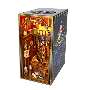 Румбокс HONGDA Mira Magic House M2311 Book Nook магическая библиотека с LED-подсветкой и музыкальным модулем, DIY-конструктор миниатюрного домика