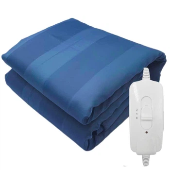 Электрическая простынь с подогревом полуторная Electric blanket, 120х150 см і водонепроницаемом чехле, Турция, синее