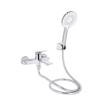 Змішувач для ванни латунний Qtap Vlasta New (з душовим гарнітуром) QTVLA259CRM45642 Chrome