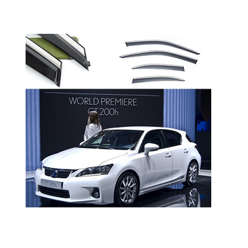 Дефлекторы окон (ветровики) из нержавеющей стали 3D на Lexus CT200H (2011-2020) 4 шт. FLY, BLXCT1123-W/S