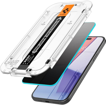 Szkło hartowane Spigen Glas.tR EZ Fit Privacy do Apple iPhone 15 Plus 2 szt. Black (8809896752084)