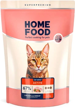 Сухий корм для кішок Home Food For active Курка та креветка