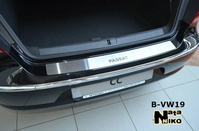 Накладка на бампер Volkswagen Passat CC 2008- без загиба NataNiko B-VW19