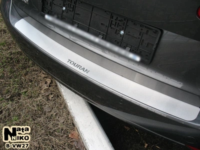 Накладка на бампер Volkswagen Touran II 2010- без загиба NataNiko B-VW27