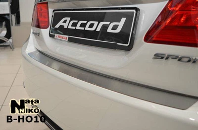 Накладка на бампер Honda Accord IX 2013- без загиба NataNiko B-HO10