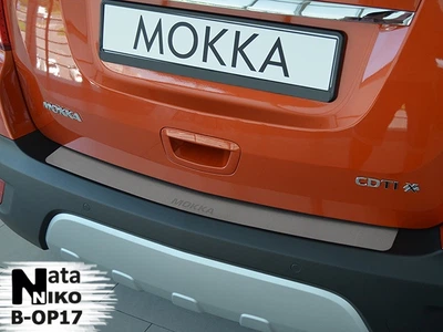 Накладка на бампер Opel Mokka 2013- без загиба NataNiko B-OP17