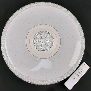 Музыкальная светодиодная люстра-LED с динамиком, RGB, DIMMER, D40см Sneha (996835 55w)