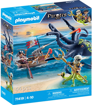 Klocki Playmobil Pirates Walka z gigantyczną ośmiornicą 44 elementy (4008789714190)