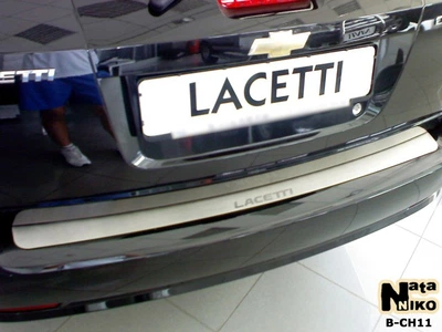 Накладка на бампер Chevrolet Lacetti Kombi 2004- без загиба NataNiko B-CH11