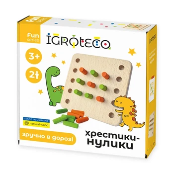 Деревʼяна гра Хрестики-Нулики для дітей