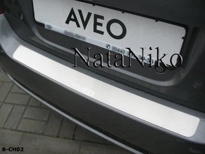 Накладка на бампер Chevrolet Aveo II 5D/3D 2006- без загину NataNiko B-CH02