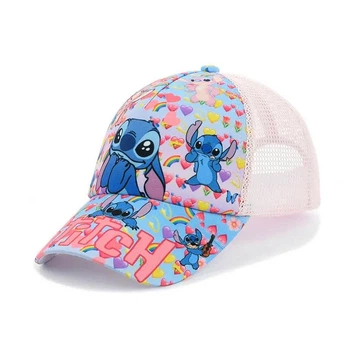 Дитяча кепка із сіткою Ліла та Стіч (Stitch) 52-55 см Рожевий