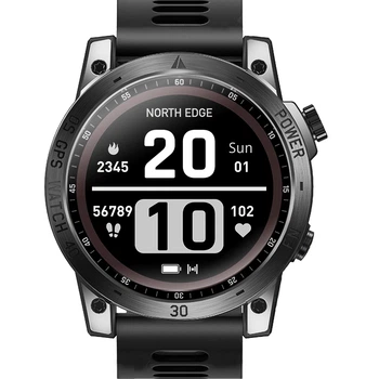 Розумний смарт годинник North Edge CrossFit GPS Black з компасом