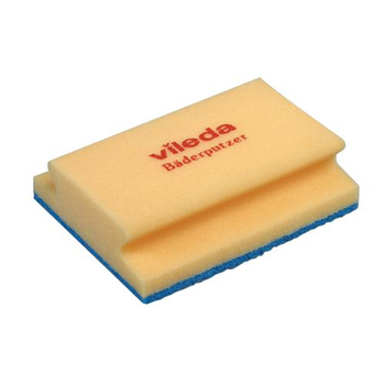 Губка Vileda Professional 16,5 x 13 см з м'яким абразивом для очищення ванн та санітарних зон 1 шт
