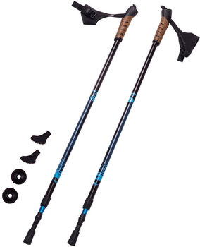 Kijki Nordic Walking Bjorn Pacer 2-częściowy 110 - 135 cm niebieskie (5902860634720)