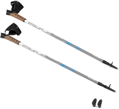 Kijki Nordic Walking Spokey 924982 Neatness II 105 - 140 cm szaro-niebieskie (5902693249825)