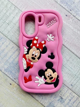 Чехол силиконовый 3D Case для Xiaomi Redmi 13C Микки и Минни